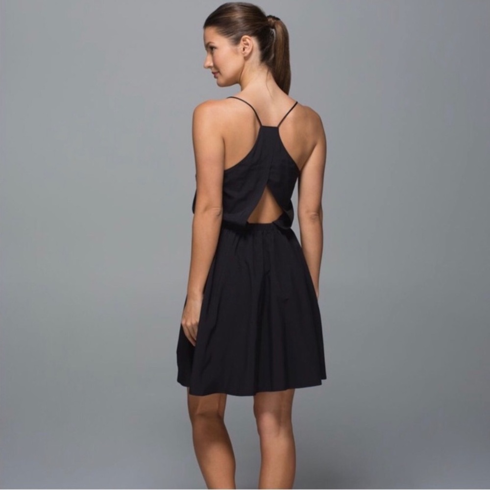 Lululemon RARE Summer City Dress Little Black Open Back Tank - 10